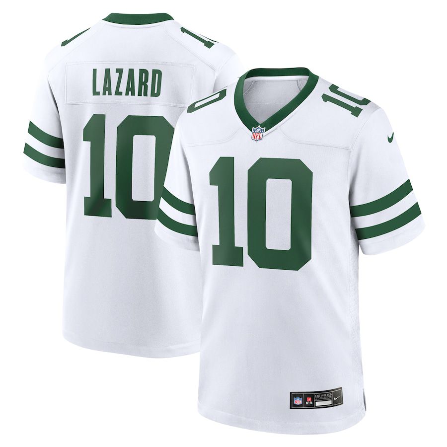 Men New York Jets #10 Allen Lazard Nike White Legacy Player Game NFL Jersey->new york jets->NFL Jersey